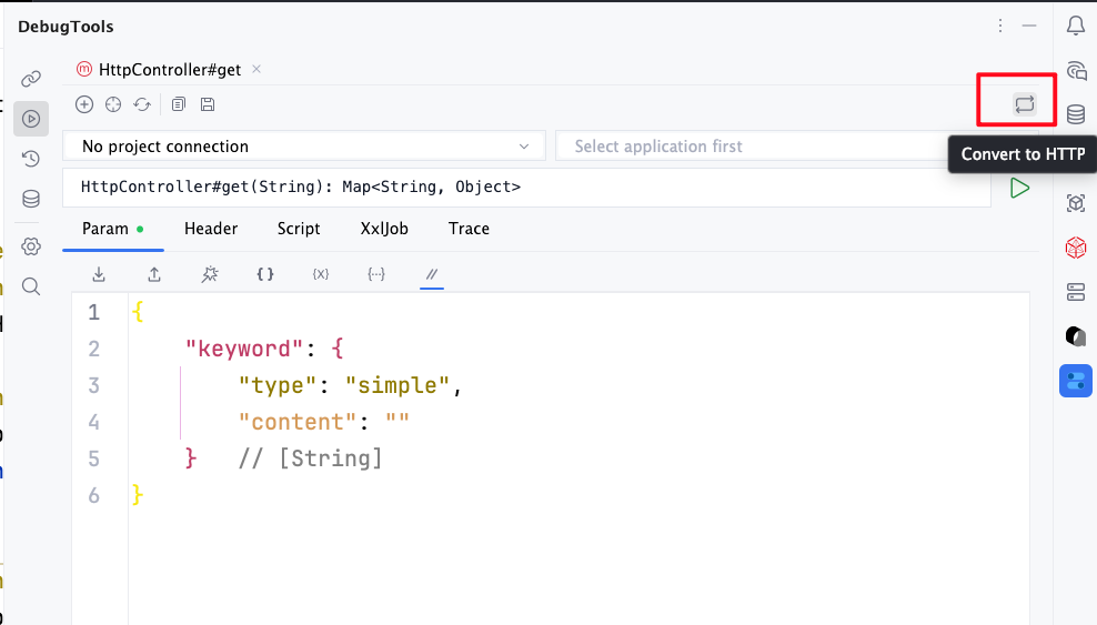 Convert to HTTP entry