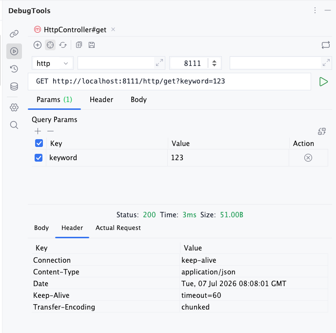 HTTP response header